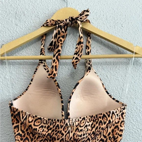 Victoria's‎ Secret The Forever Sexy Animal Print Halter Ruched Swimsuit Size Sm - Picture 5 of 7
